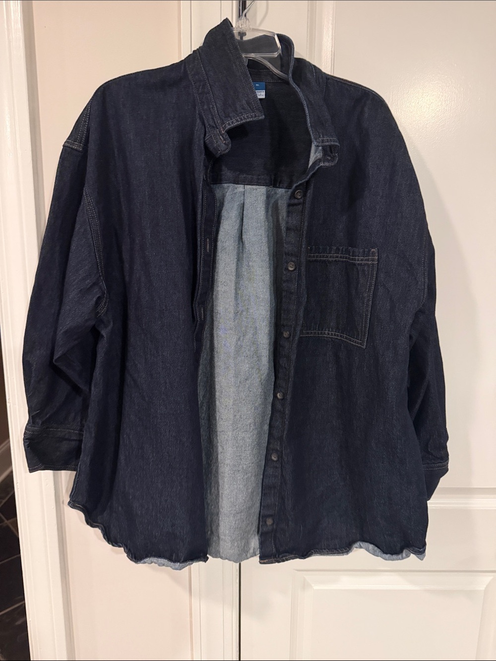 Old Navy Dark Blue Denim Shirt Jacket